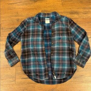 American Eagle Outfitters Plaid Shirt in Blue and Pink